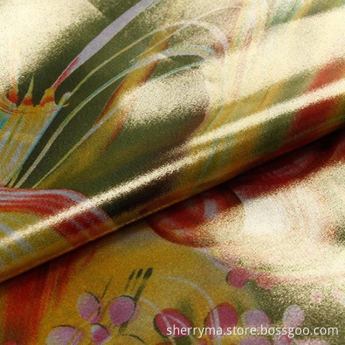 100 percent polyester clothing satin african print fabric